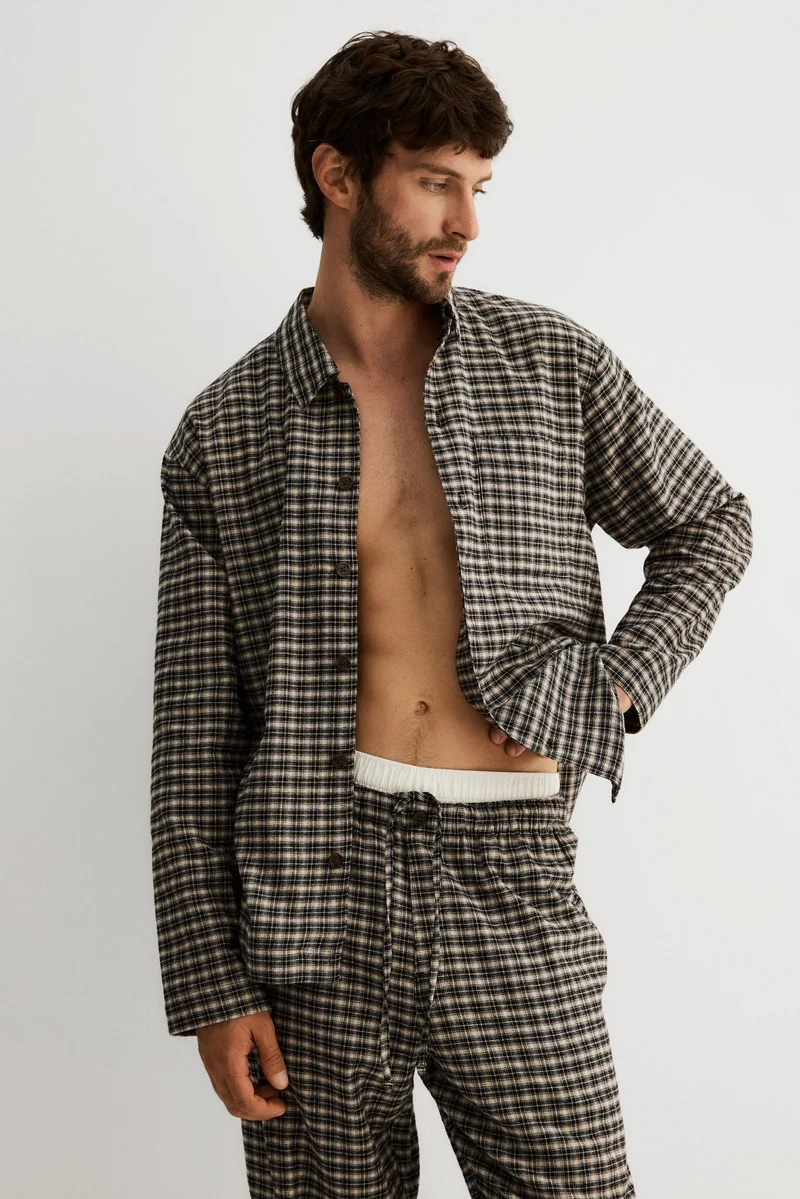 H&M Flannel pyjama shirt and bottoms