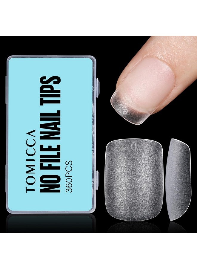 TOMICCA Extra Short Nail Tips Square, Soft Full Matte Square Nails, 360Pcs Acrylic Full Cover Press on Nails, Extra Short Square for Nail Extension Manicure 15 Sizes - Image 1