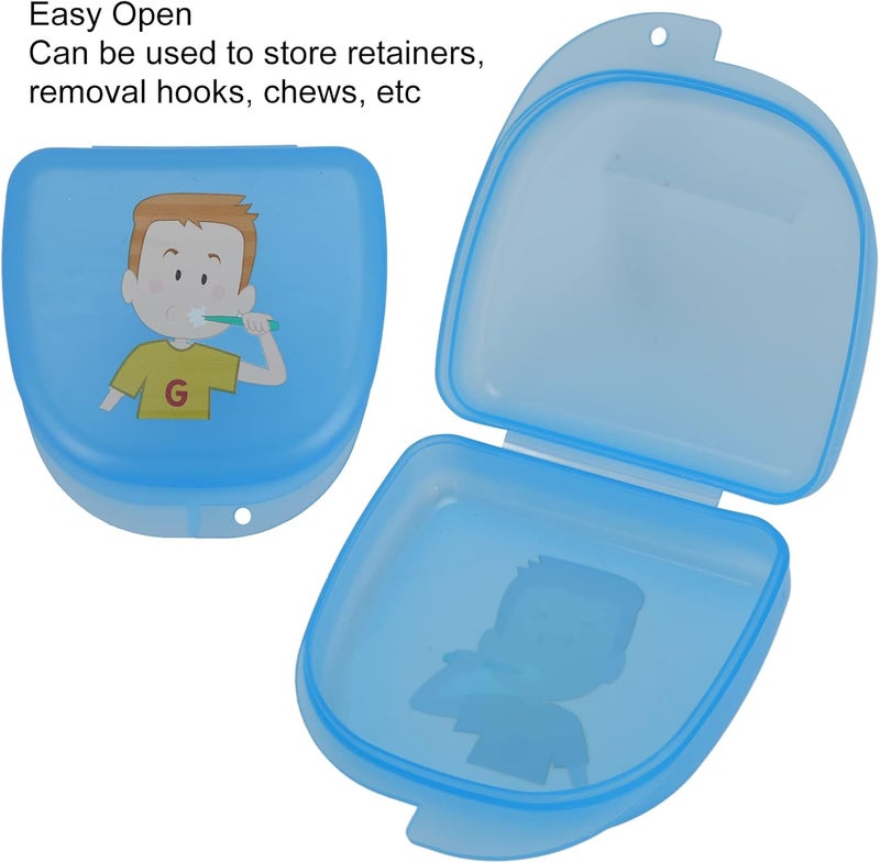 klarako Denture Case Professional Travel Portable Mouth Guard Container Dental Retainer Box for Men Women(blue) - Image 5