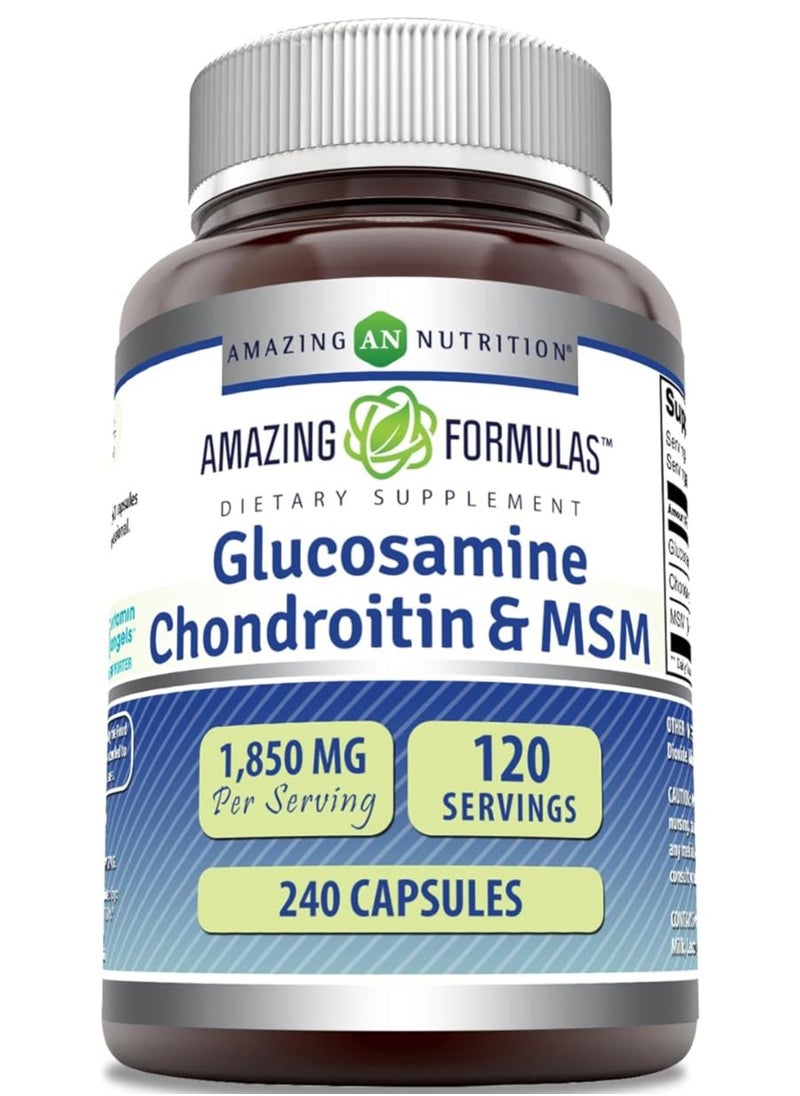 Glucosamine + Chondroitin Plus MSM Supports Healthy Joint, Cartilage and Connective Tissue 240 Caps - pzsku/Z70A8BD9DB32998E8BF54Z/45/_/1729439413/d8dc9a50-96f5-4f3c-8cc3-01db9ed261c0