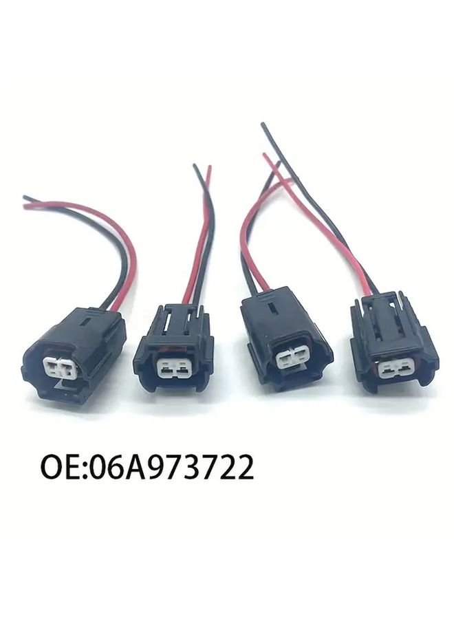 4 Pack Fuel Injector Connectors Wiring Harness For VW Sedans 06A973722 - Image 3
