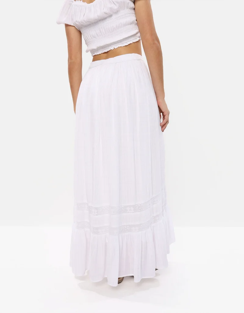 American Eagle AE Button Front Midi Skirt