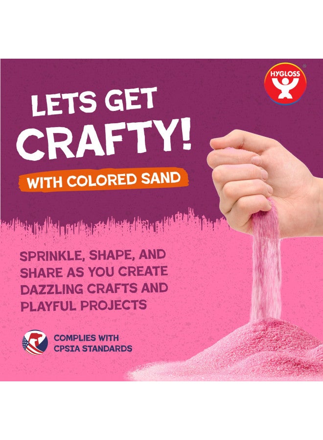 Hygloss Products Colored Play Sand - Assorted Colorful Craft Art Bucket O' Sand, Magenta, 3 lb - Image 2