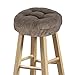 BAIBU baibu Stool Covers Round, Super Soft Corduroy Round Bar Stool Cushion Covers Seat Cushion - Cushion Only (Brown, 12"  - Image 2