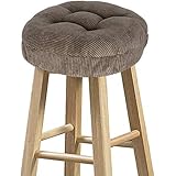 BAIBU baibu Stool Covers Round, Super Soft Corduroy Round Bar Stool Cushion Covers Seat Cushion - Cushion Only (Brown, 12"  - Image 1