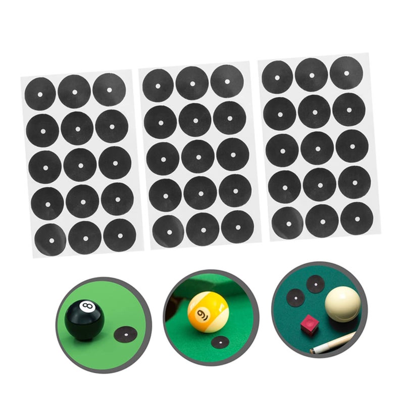 3Pcs Black Dot Pool Table Stickers Billiard Spot Markers For Snooker Game Room Accessories - Image 5