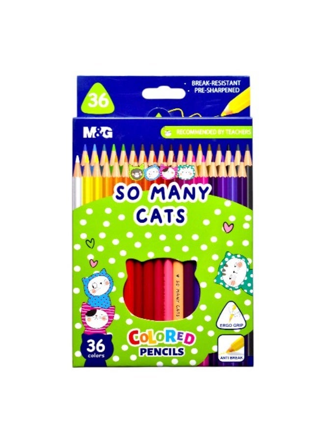 M&G Chenguang-So many cats triangular colored pencil Set Of 36 colors - Image 1