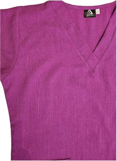 Rannah's Uniform Melange Scrub Suit Uniform Unisex Violet V-Neck Nurse Suit Set  - Image 3