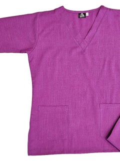 Rannah's Uniform Melange Scrub Suit Uniform Unisex Violet V-Neck Nurse Suit Set  - Image 4