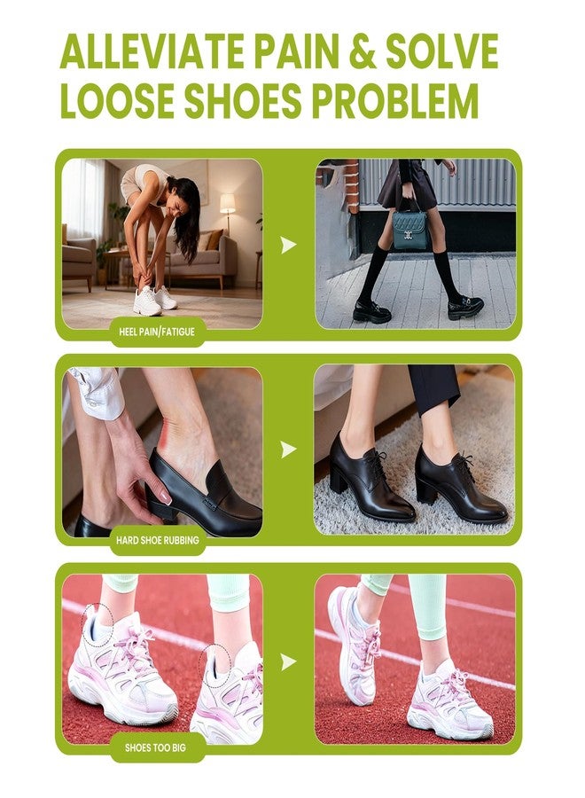 Bukihome Adhesive-Free Shoe Grips Liners for Loose Shoes - Bukihome Shoe Fillers for Causal/Dress Shoes, Sneakers, Soft Heel Cushions Inserts for Back Heel Protect, Prevent Slip, Pain Fatigue Relief (3 Pairs) - Image 4