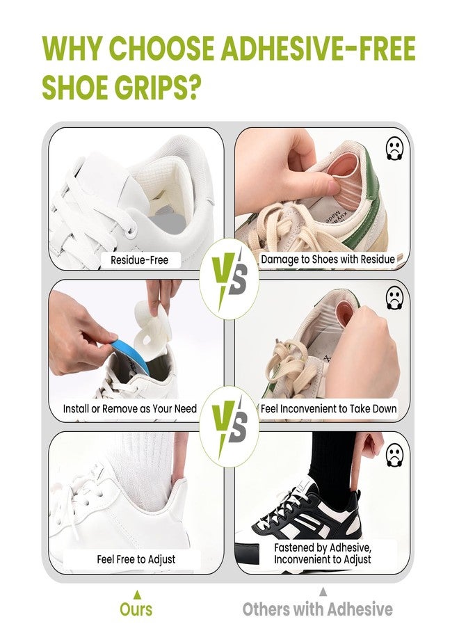 Bukihome Adhesive-Free Shoe Grips Liners for Loose Shoes - Bukihome Shoe Fillers for Causal/Dress Shoes, Sneakers, Soft Heel Cushions Inserts for Back Heel Protect, Prevent Slip, Pain Fatigue Relief (3 Pairs) - Image 3