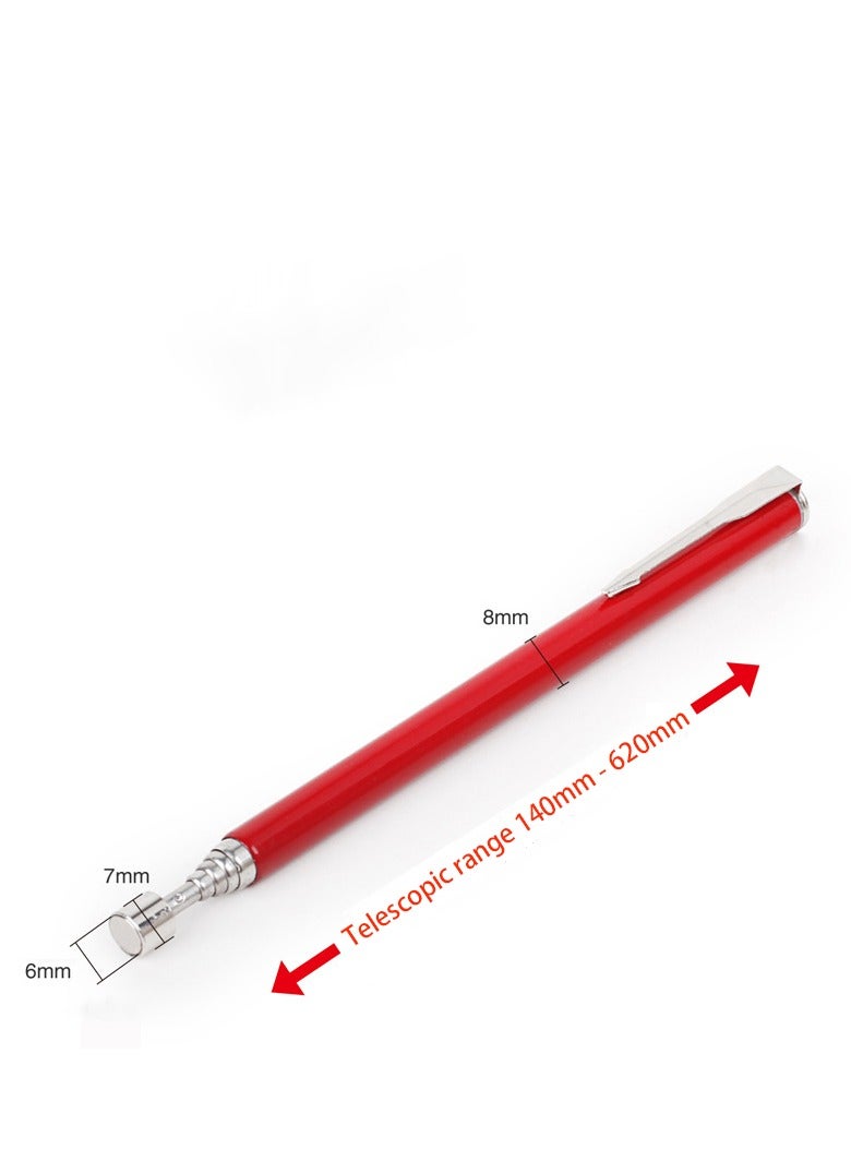 AROAQ Telescoping Magnetic Pickup Tools, Extendable Grabber Mechanic Tools, Mini Portable Telescopic Magnetic Magnet Pen For Picking Up Nut Bolt Extendable Pickup Rod Stick, ( 2lb Red ) - Image 1