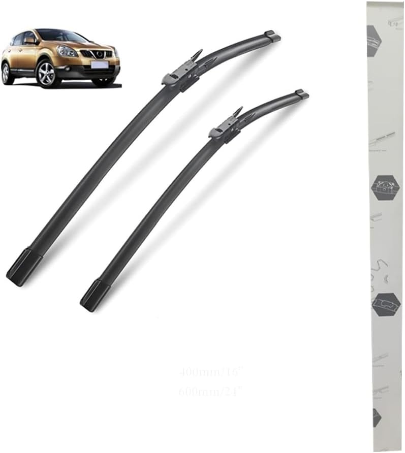 Qashqai 2013 16 Inch - 24 Inch 2 Pack Natural Rubber Wiper Blades