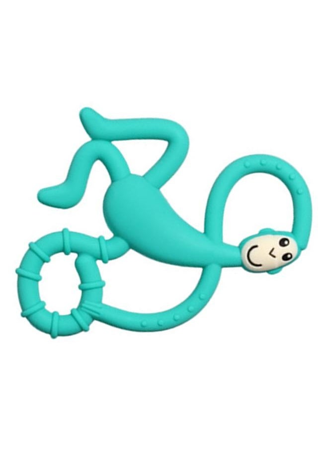 NIBEMINENT Baby Teether Toys Monkey Shape Easy To Hold Soft Silicone Infant Chewing Toy for Home Green  - Image 2