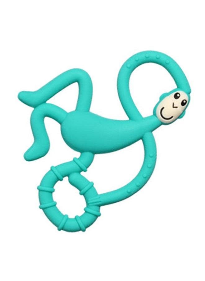 NIBEMINENT Baby Teether Toys Monkey Shape Easy To Hold Soft Silicone Infant Chewing Toy for Home Green  - Image 3
