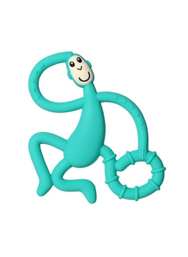 NIBEMINENT Baby Teether Toys Monkey Shape Easy To Hold Soft Silicone Infant Chewing Toy for Home Green  - Image 1