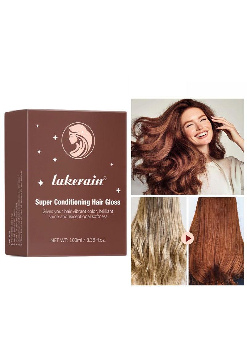 100ml Super Conditioning Hair Gloss Gives Hair Vibrant Color Shine Softness and Hydration Permanent Coloring Moisturize Smooth Hairs Easy Use Hair Color Hair Dye Gentle Charm 01