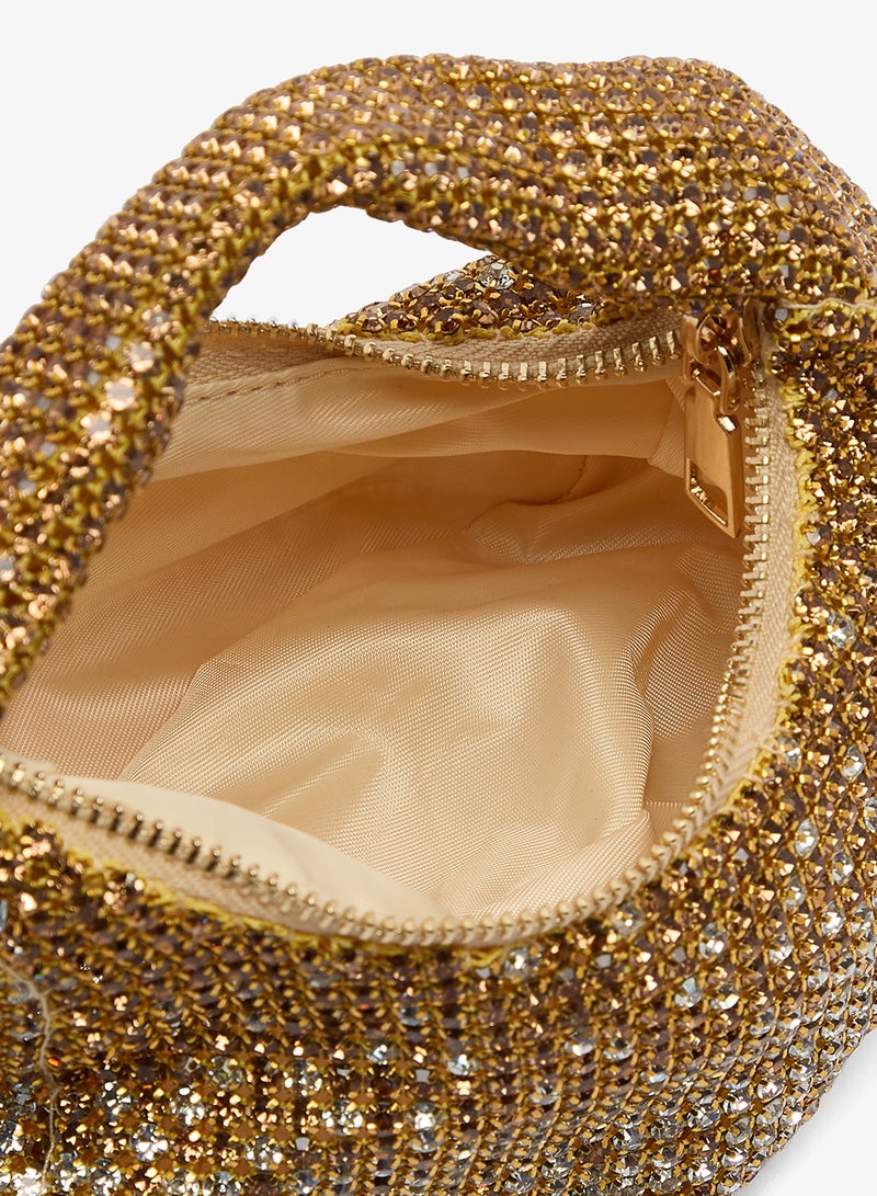 Ella Limited Edition Diamonte Detail Embellished Mini Clutch - Image 4