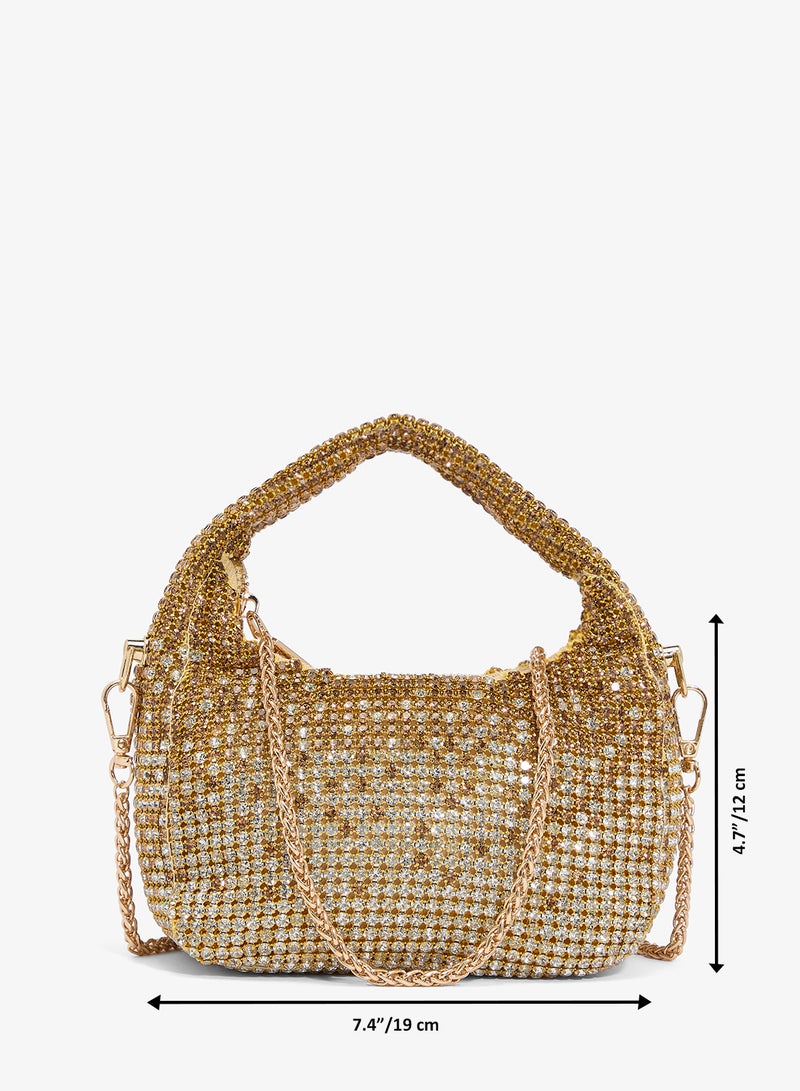 Ella Limited Edition Diamonte Detail Embellished Mini Clutch - Image 5