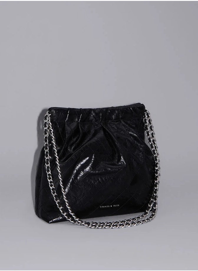 Charles & Keith Apfra Quilted Chain-Handle Bag  - Image 3