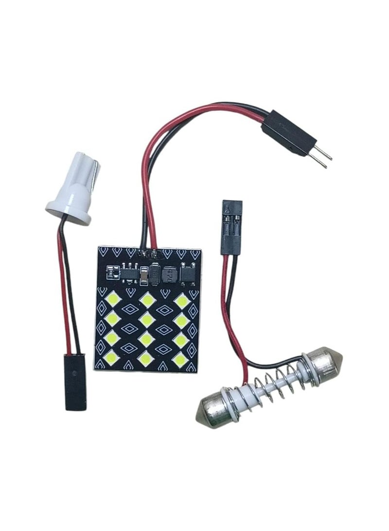 Interior Car LED Lighting Kit, 12 LEDs, CAN BUS, Square Shape, Set of 1