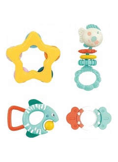 HALAMODO Baby Rattles Teether Toys Set, Teething Toys, Set Toy, Early Development Learning Music Toy  - Image 4