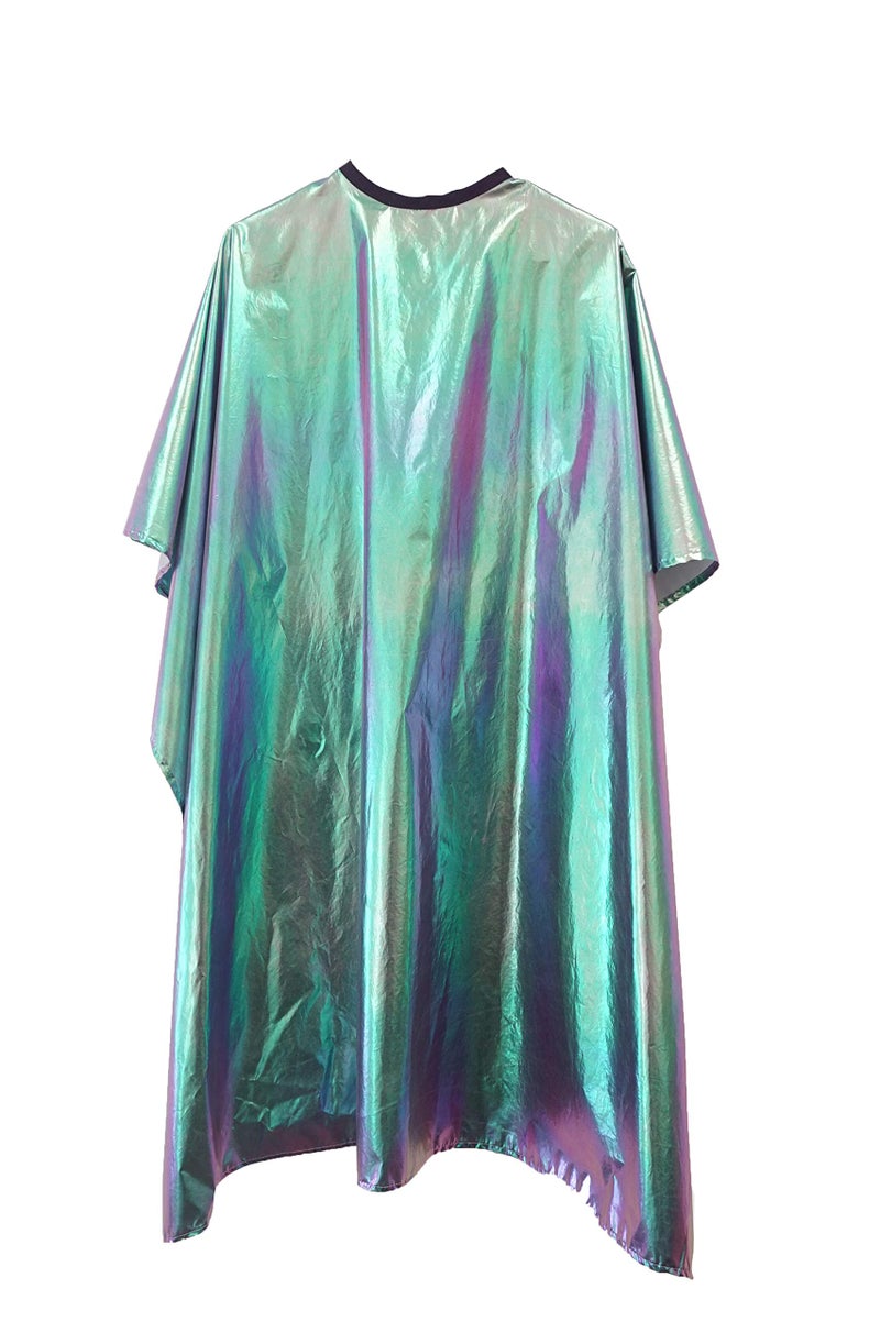 Betty Dain The Aurora Collection All Purpose Cape, 54" W x 65" L, Water & Chemical Proof, Machine Washable, Adjustable Snap Closure, Matches Other The Aurora Collection Products, Holographic Design - Image 5