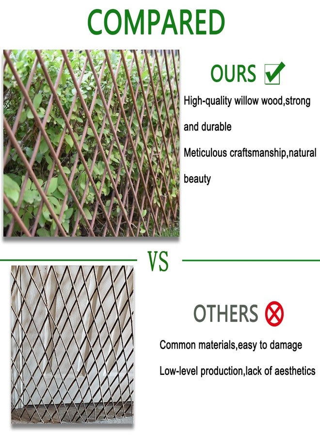 86 York Expandable Willow Lattice Fence Panel for Climbing Plants Vine Ivy Rose Cucumbers Clematis (1) - Image 4