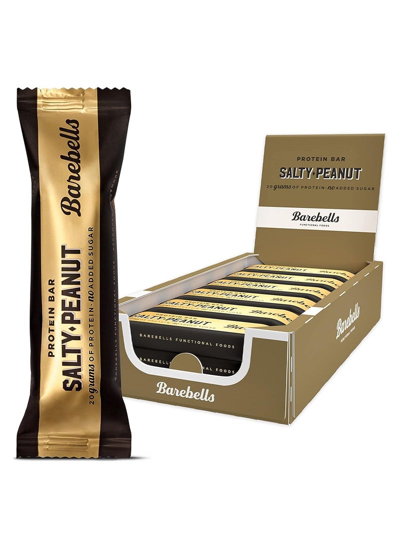 Barebells Barebells Salty Peanut Protein Bar, High Protein and Low Carb Bar, 12 x 55g  - Image 1