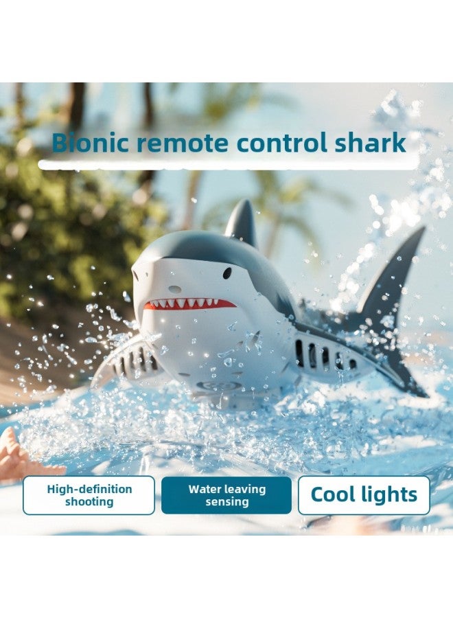 S6 Remote Control Shark Water Spray Camera Rechargeable Bionic Electric Megalodon Simulation Rocking Fish Summer Children-Color:Window Color Box 3 Yuan-box Batch-packing Number 24-contact Customer Service-Specifications:Three Electric Package-two Spare Batteries, Battery Five - Image 2