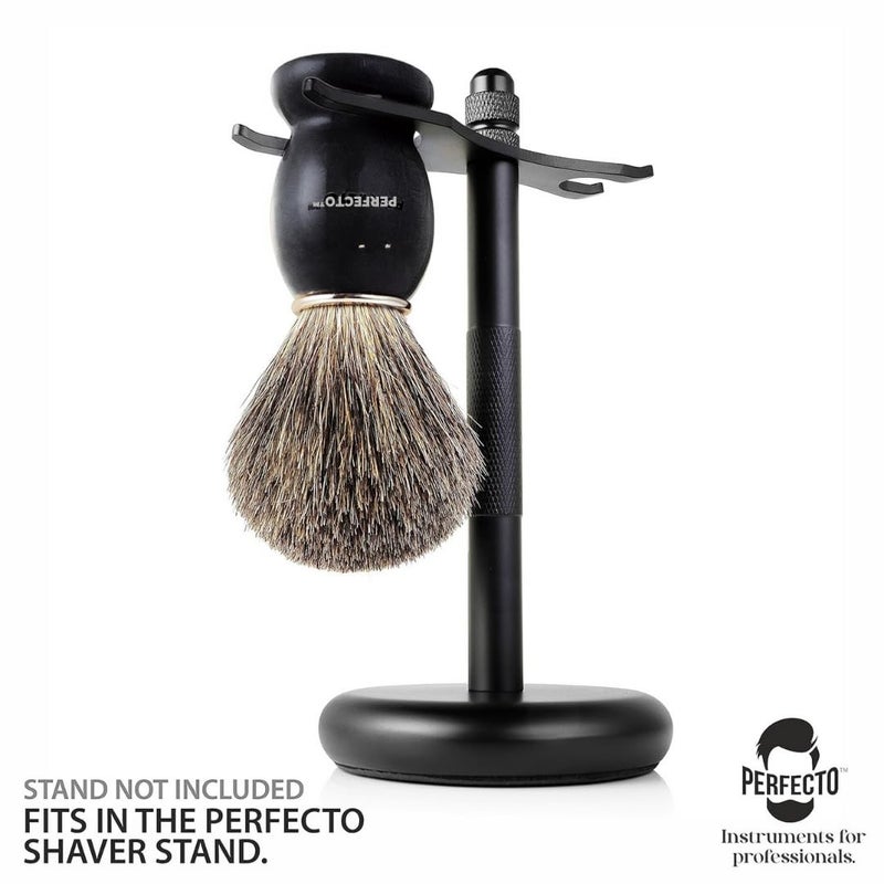 Perfecto Synthetic Bristles Shaving Brush For Men, Engineered for The Best Shave of Your Life. Shave Brush for Wet Shave for Safety Razor - Barbers Accessories, Gift For Him - Image 3