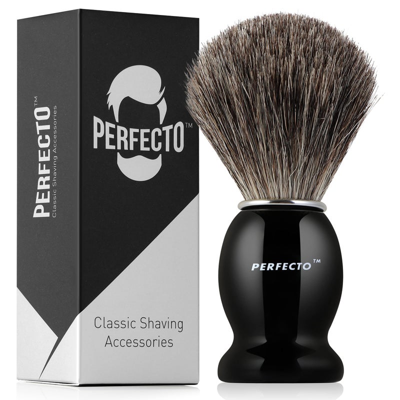 Perfecto Synthetic Bristles Shaving Brush For Men, Engineered for The Best Shave of Your Life. Shave Brush for Wet Shave for Safety Razor - Barbers Accessories, Gift For Him - Image 1