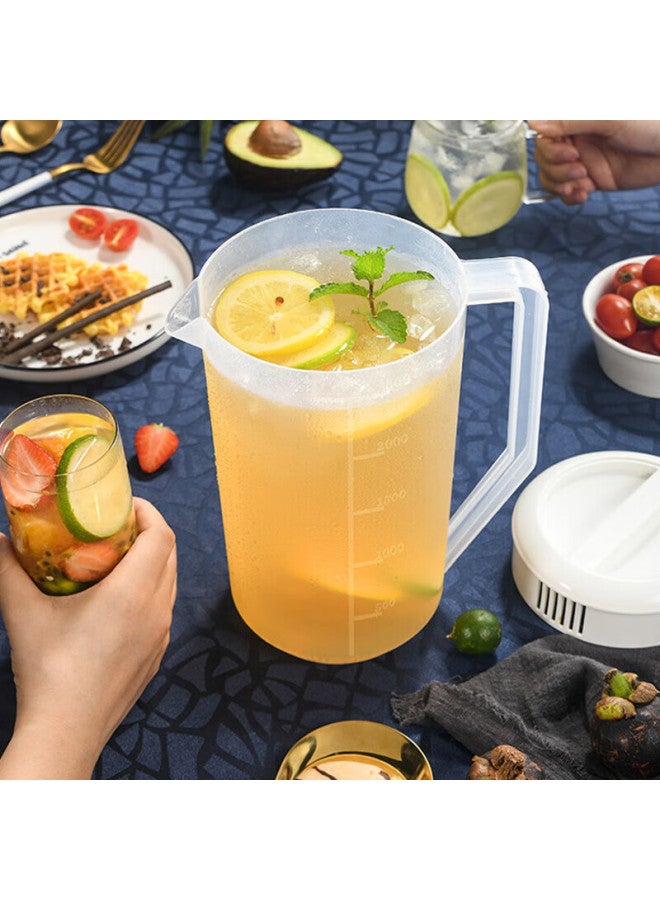 All-round Quanshi Commercial Cold Water Pitcher, Plastic Large Capacity Cup With Scale, Household Cold Boiled Water Pitcher, Juice Pitcher, 5000ml - Image 2