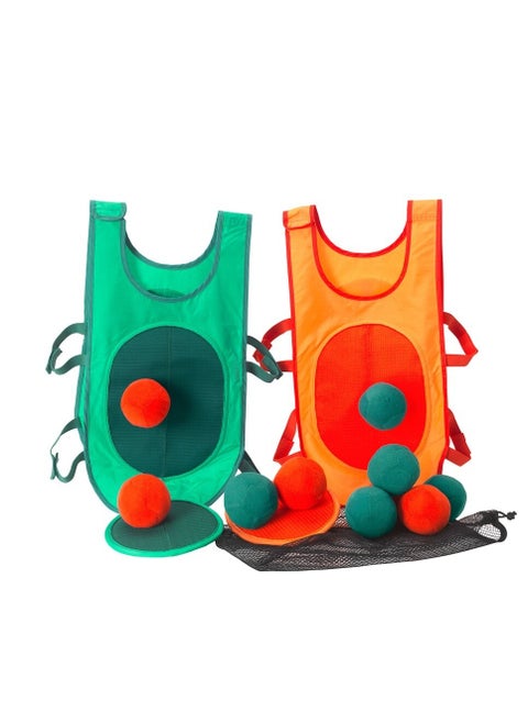 Tag game with vest and balls
