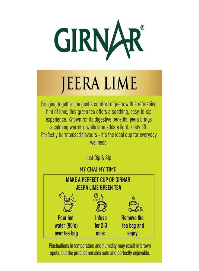 Girnar Green Tea Bags - Jeera Lime (25 Tea Bags) - Image 2