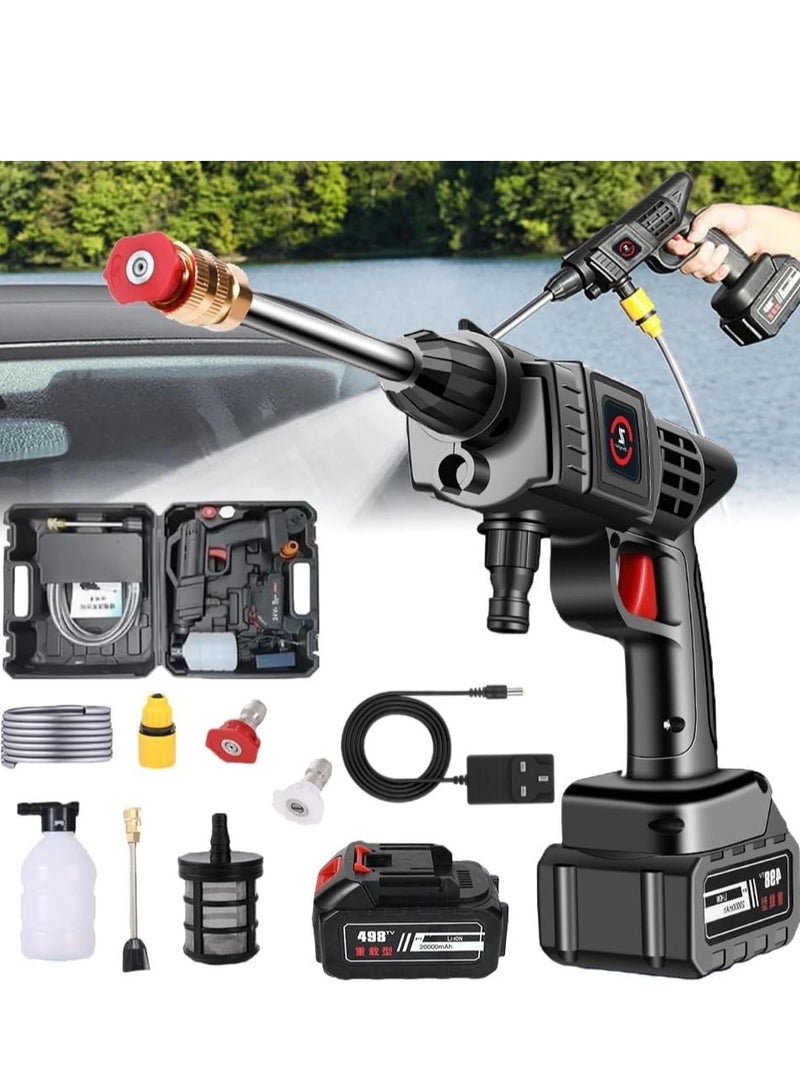 Sharpdo Cordless Portable Pressure Washer Gun - 452PSI 1000mAh Power Car Wash Pump for Car Washing/Home/Floor - Image 1