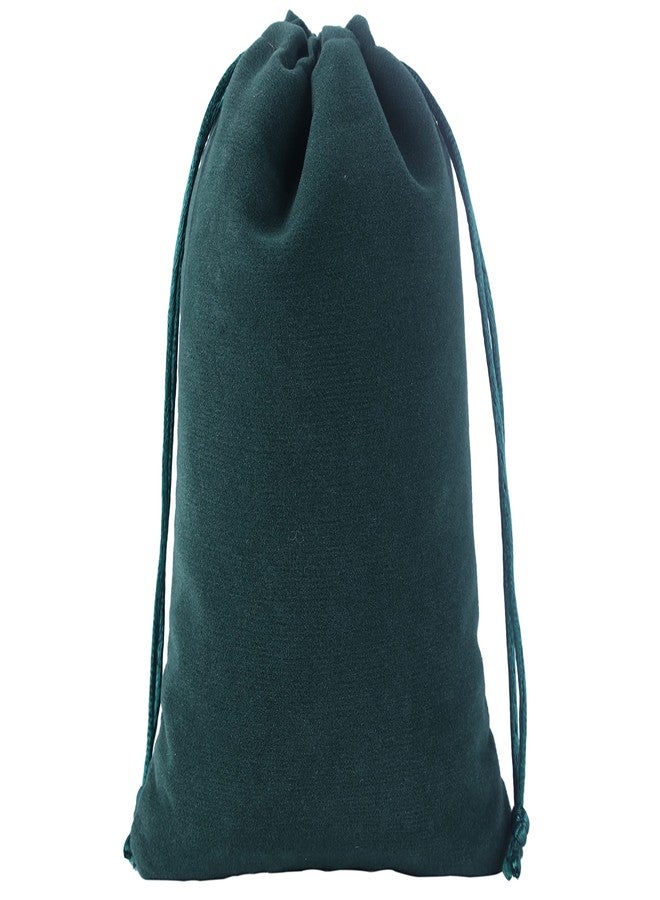 Sansam Large Velvet Gift Bags with Drawstring, 10pcs 8.0x10.0 Inch Dark Green Drawstring Velvet Cloth Jewelry Pouches,Tarot Rune Bags - Image 2