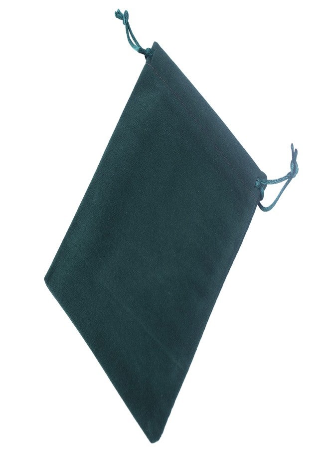 Sansam Large Velvet Gift Bags with Drawstring, 10pcs 8.0x10.0 Inch Dark Green Drawstring Velvet Cloth Jewelry Pouches,Tarot Rune Bags - Image 3
