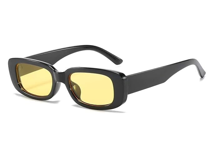 DLALA Retro Fashion Rectangle MC STAND Glasses for Men for Women Trendy Sunglasses UV 400 Protection Square Frame - Eyewear - Image 1