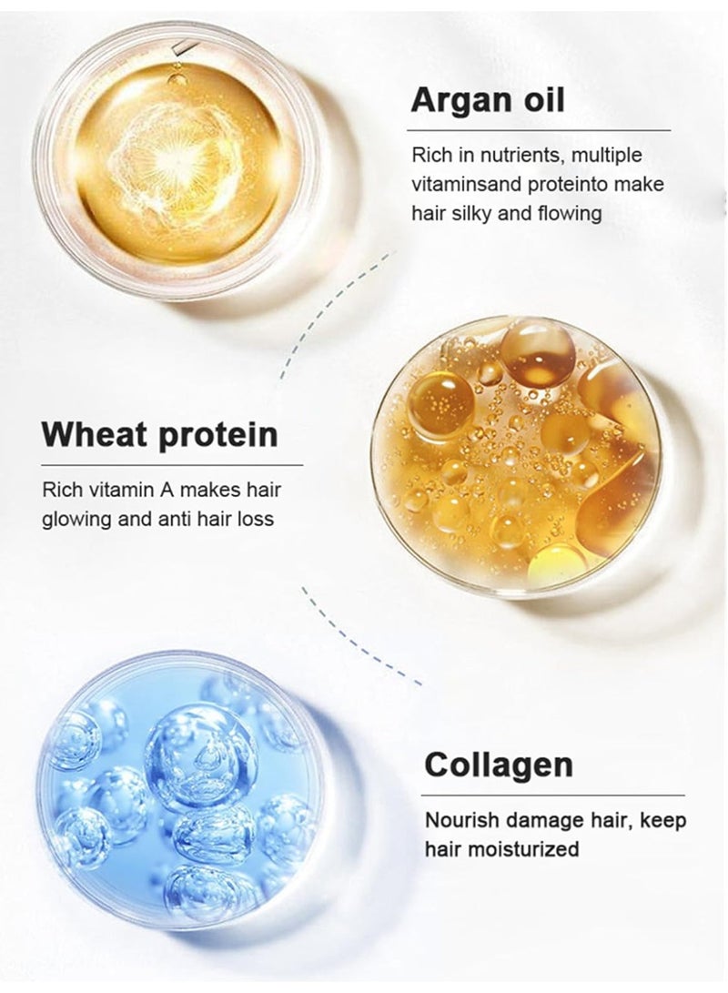 Karseell Collagen Hair Treatment Deep Repair Conditioning Argan Oil Collagen Hair Mask Essence for Dry Damaged Hair 16.90 oz 500ml - Image 4
