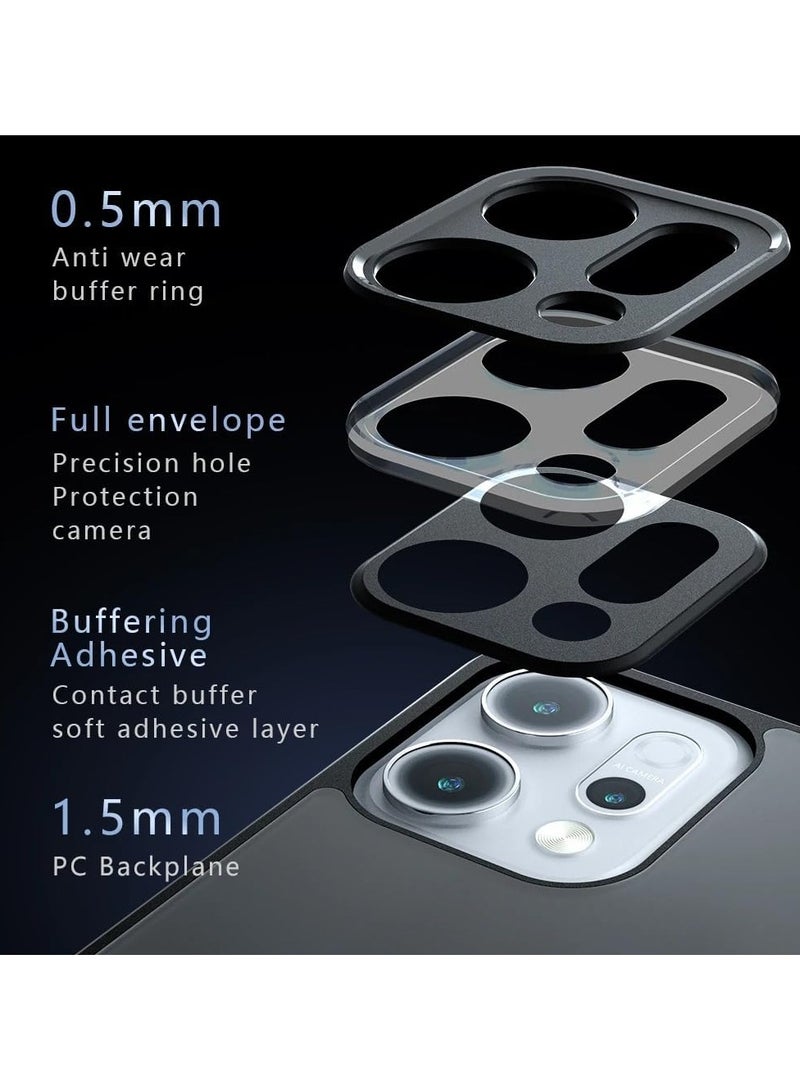 Case Compatible OPPO Reno 14 Pro, Skin Friendly Matte Clear Transparent Case Airbag Protection Yellowing Resistant Shockproof PC+TPU Protective Case - Image 4