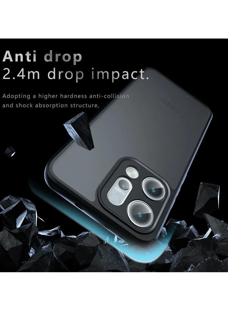 Case Compatible OPPO Reno 14 Pro, Skin Friendly Matte Clear Transparent Case Airbag Protection Yellowing Resistant Shockproof PC+TPU Protective Case - Image 5