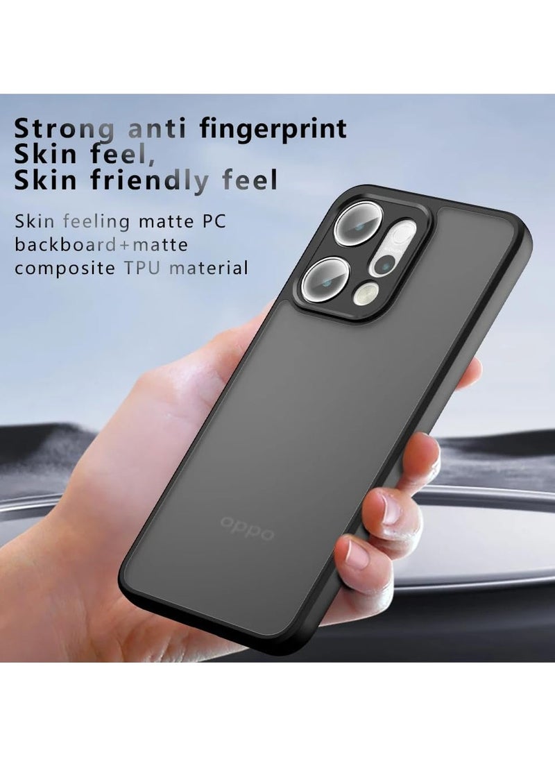 Case Compatible OPPO Reno 14 Pro, Skin Friendly Matte Clear Transparent Case Airbag Protection Yellowing Resistant Shockproof PC+TPU Protective Case - Image 3