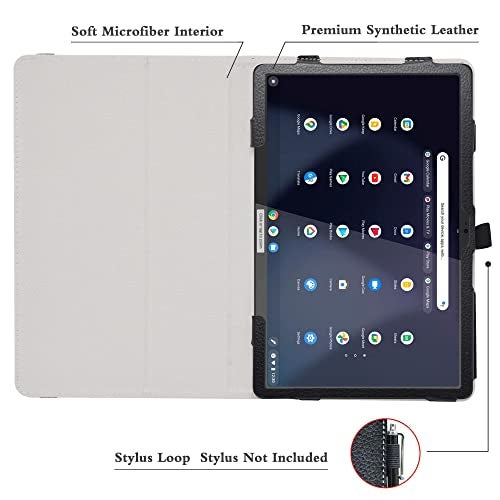 Bige for Lenovo Chromebook Duet 3 11 Case,PU Leather Folio 2-Folding Stand Cover for Lenovo Chromebook Duet 3 (Model Number:82T6001HUS) 11" 2-in-1 Tablet,Black - Image 4