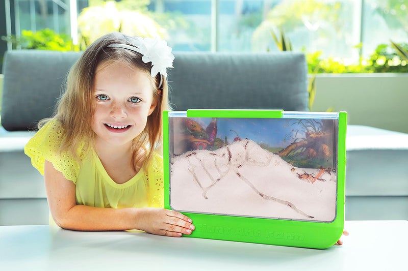Basic Fun Uncle Milton Giant Ant Farm - Large Viewing Area - Care for Live Ants - Nature Learning Toy - Science DIY Toy Kit - Great Gift for Boys & Girls, Green - Image 5