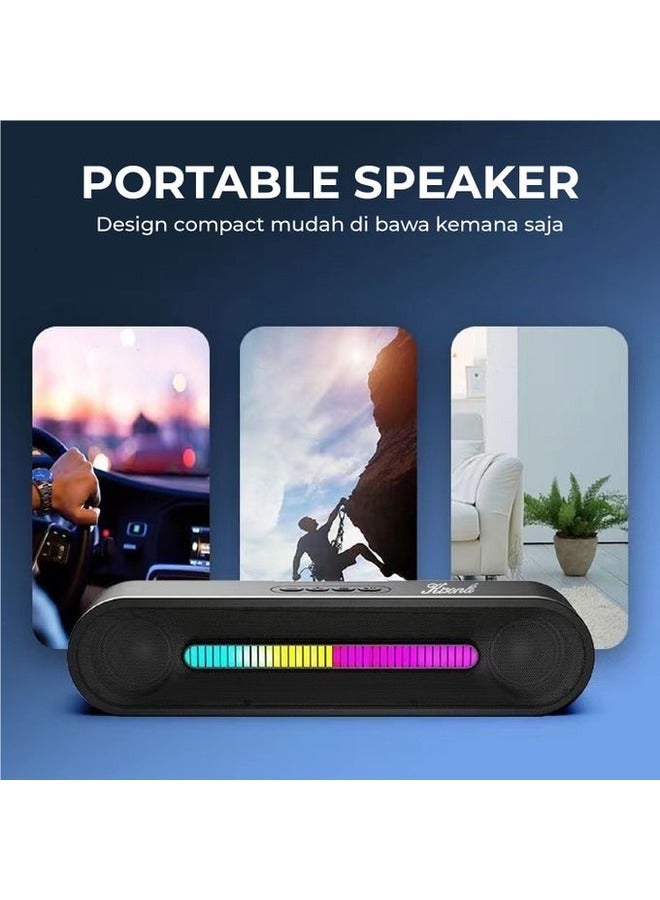 Kisonli LED-916 Soundbar Music Speaker - Black - Image 1