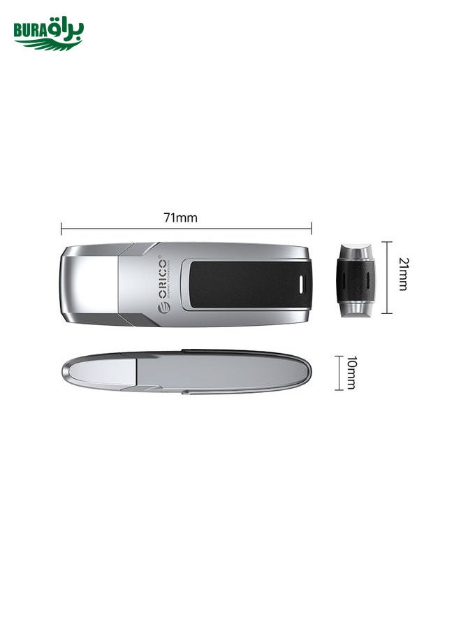 BURAQ ORICO UFS Flash Drive, Read: 411MB/s, Write: 350MB/s, Memory:64GB, Port:USB-A(Silver)  - Image 3