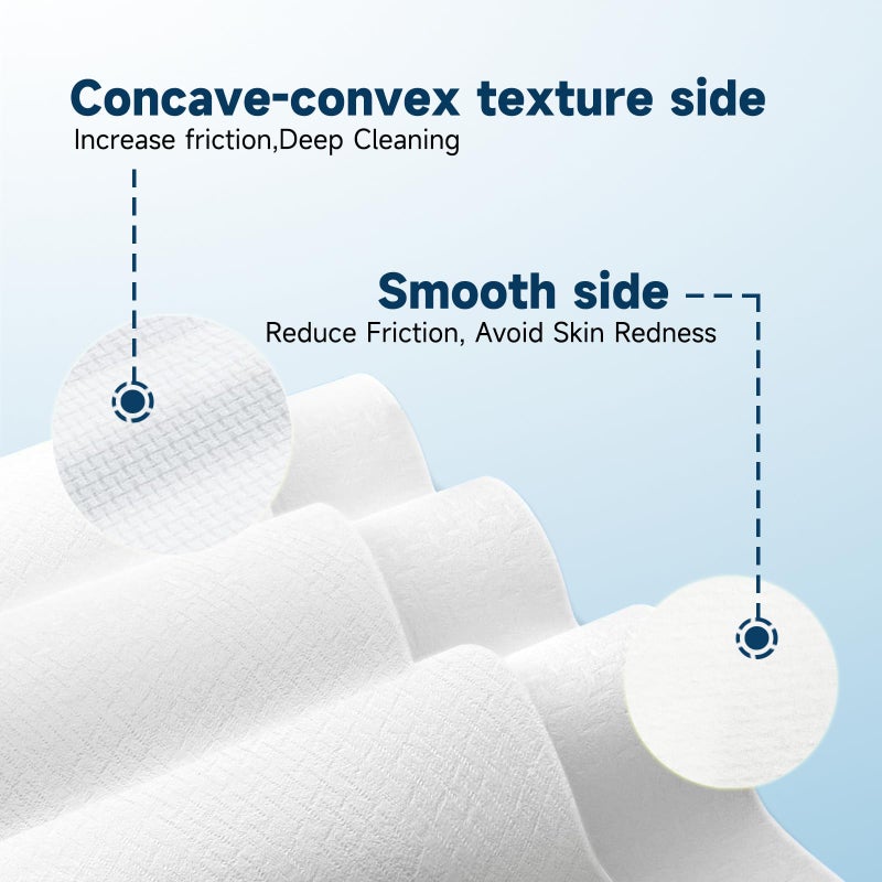HMTM Face Towels 10x12 Inch, 50 Count Extra Thick & Soft Disposable Towels for Makeup Removal & Cleansing, Biodegradable Towels for Sensitive Skin, Travel-Friendly Facial Towelettes - Image 5