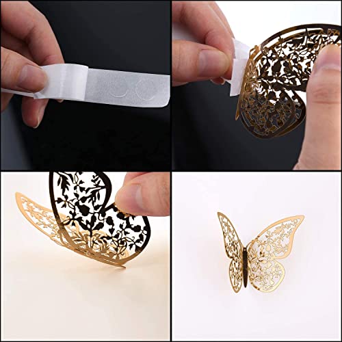 SpecialYou.in Special You Gold Butterfly Wall Stickers, Home Decor Items, Room Decoration Items, Butterfly Stickers for Wall Decor Items- 12 Pcs - Image 4