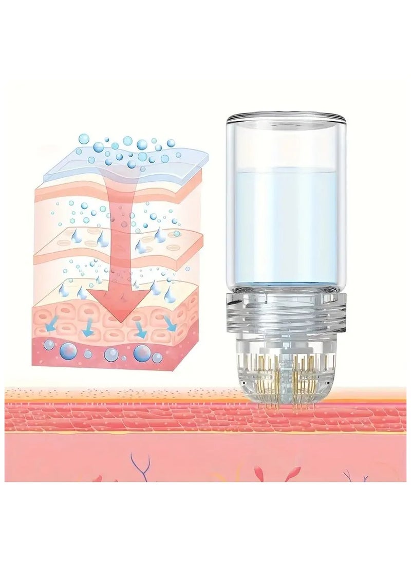hydra 5 Pcs Hydra Needle Microneedle Fine Touch Serum Applicator 20 Micro Needle Titanium Applicator Bottle Anti-aging Skin Care Derma Stamp (0.25mm+0.5mm+0.6mm+1.0mm+1.5mm)  - Image 5